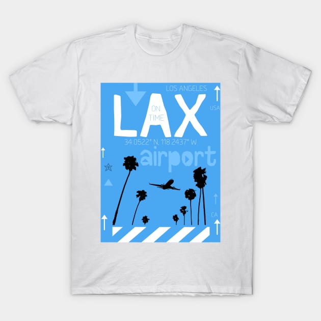 LAX airport 281222Xa T-Shirt by Woohoo